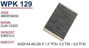 POLEN FILTRESI AUDI A4-A5-Q5 II 1,4 TFSI - 2,0 TDI - 3,0 TFSI