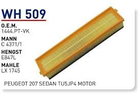 HAVA FILTRESI CITROEN C4 1.6 16v PEUGEOT 207 SEDAN