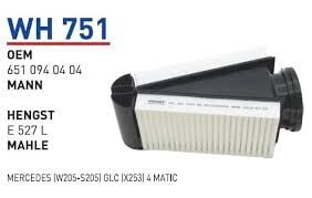 HAVA FILTRESI MERCEDES (I205-S205) GLC (X253) 4 MATIC