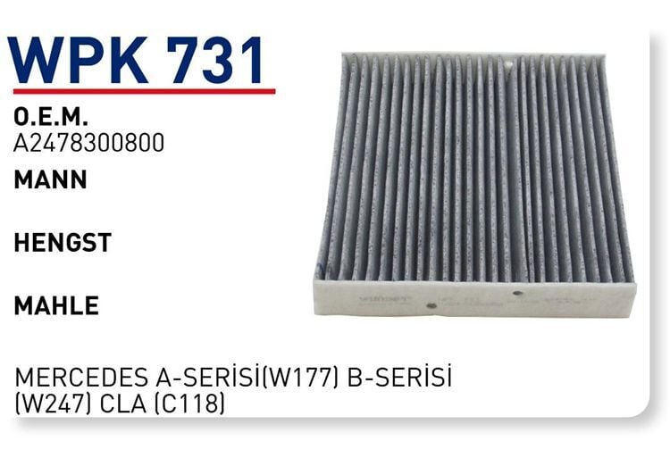 POLEN FILTRESI MERCEDES A-SERISI(W177) B-SERISI(W247) CLA (C118)