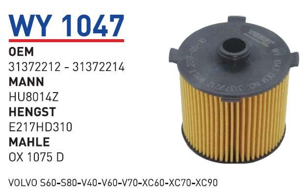 YAG FILTRESI VOLVO S60-S80-V40-V60-V70-XC60-XC70-XC90
