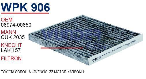 POLEN FILTRESI TOYOTA COROLLA - AVENSiS  ZZ MOTOR 2002