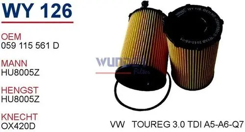 YAG FILTRESI TOUAREG 3.0 TDI (11-) A5-A6-Q7