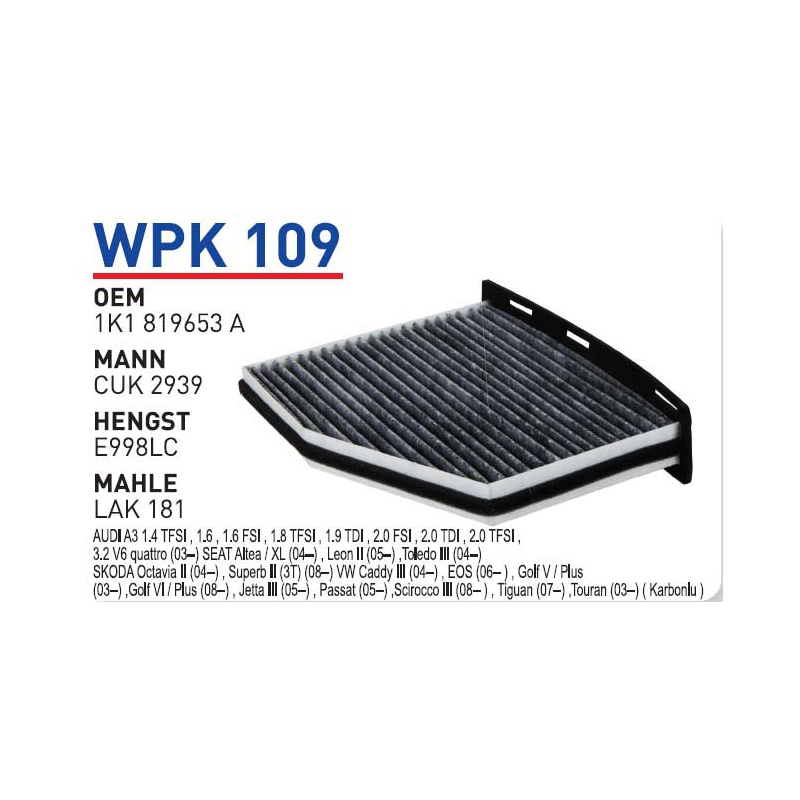 POLEN FILTRESI VI GOLF V-CADDY-PASSAT-JETTA (KARBONLU)