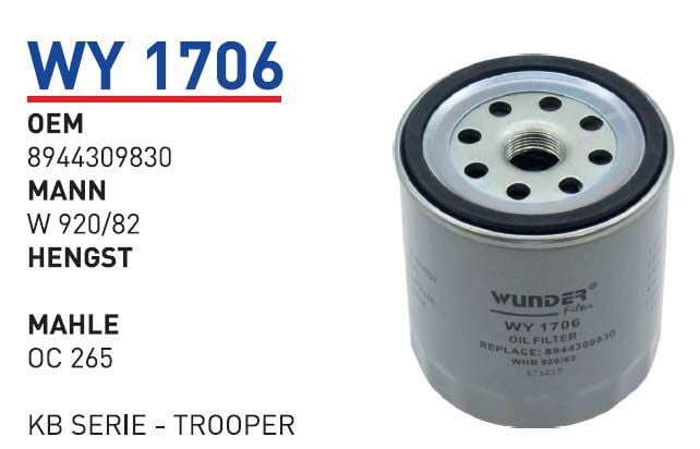 YAG FILTRESI ISUZU KB SERIE - TROOPER