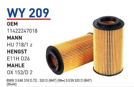 YAG FILTRESI BMW E46 320 d - E39 520 d M47