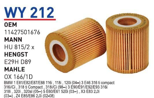 YAG FILTRESI BMW E87 116i-118i-120i E46 316i N42-N46
