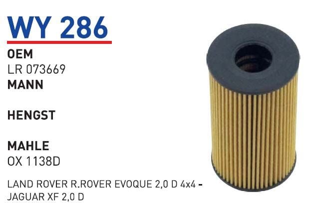 YAG FILTRESI LAND ROVER R.ROVER EVOQUE2,0 D 4x4 - JAGUAR XF2,0 D