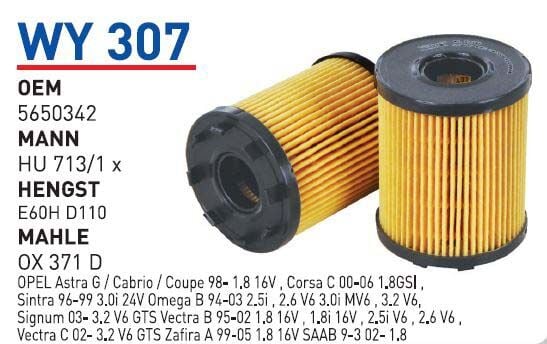 YAG FILTRESI FiAT ALBEA - PALiO 1.3 JTD OPEL CORSA C 1.3 CDTI ALFA MITO 1,4 TBI 16 V