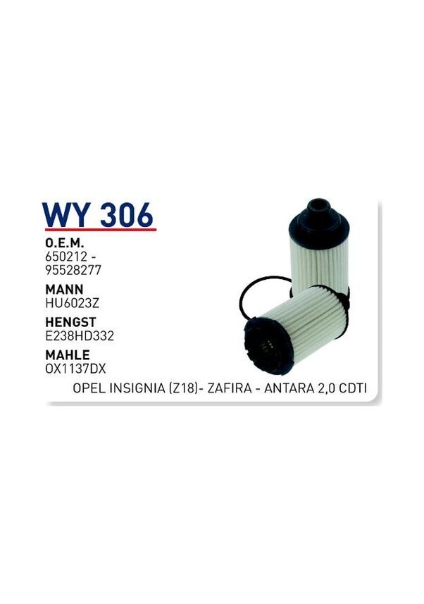 YAG FILTRESI OPEL INSIGNIA (Z18)- ZAFIRA - ANTARA 2,0 CDTI