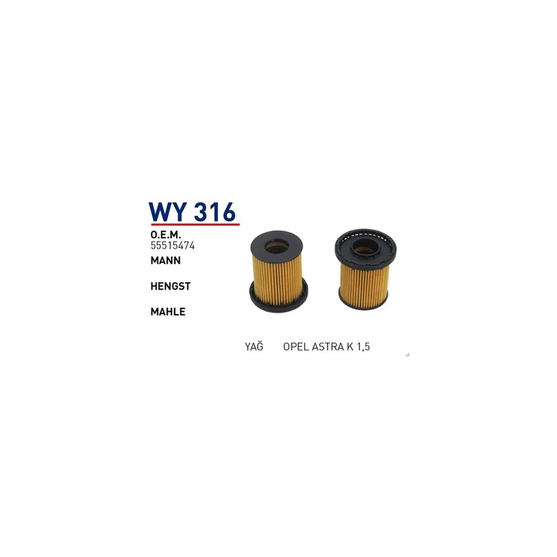 YAG FILTRESI OPEL ASTRA K 1,5