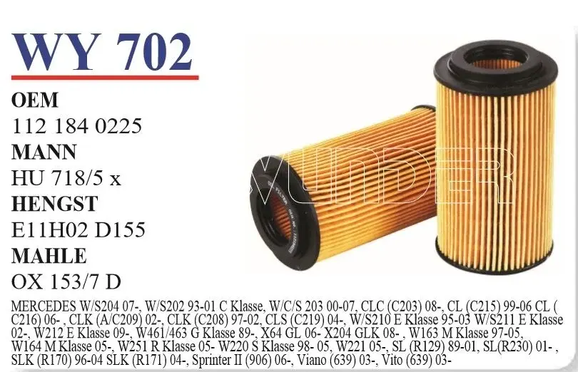 YAG FILTRESI MERCEDES 129-163-170-202-203-210-220 KASA ML320-ML430 112 MOTOR