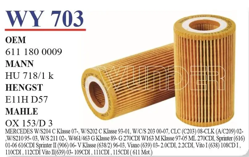 YAG FILTRESI MERCEDES C220 - C270 - E220 - E270 CDI - VITO - ML270