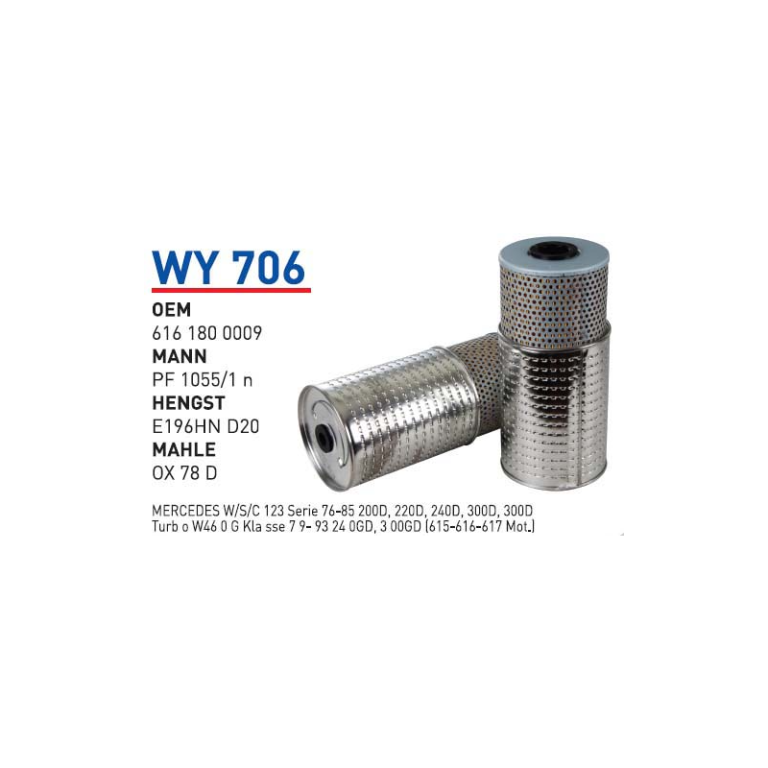 YAG FILTRESI MERCEDES 123 KASA 200-220-240-300 D 615-616-617 UZUN TIP