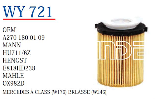 YAG FILTRESI MERCEDES A CLASS (W176) BKLASSE(W246)