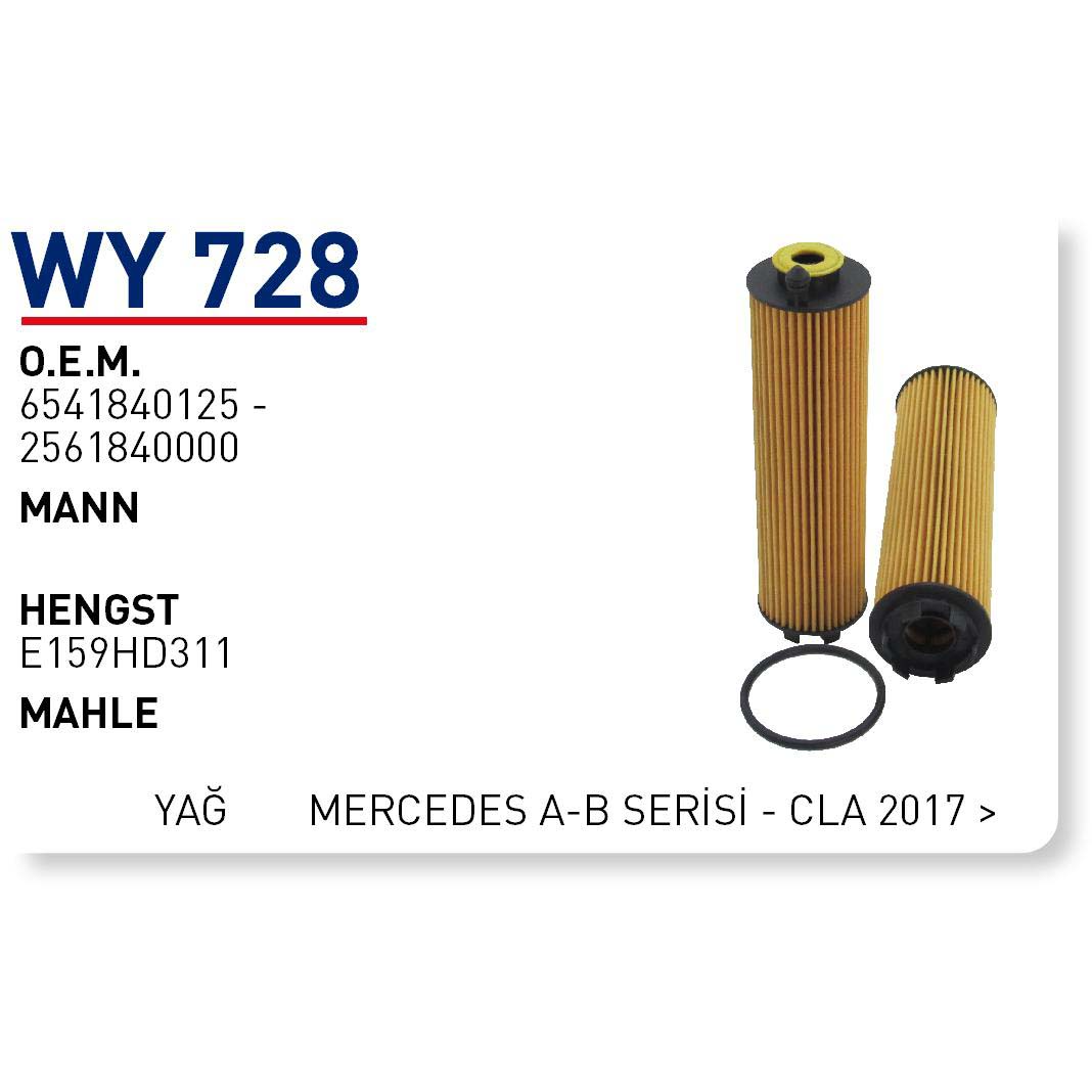 YAG FILTRESI MERCEDES A-B SERISI - CLA 2017 >