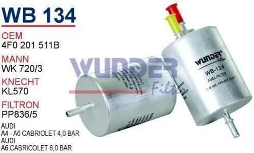 YAKIT FILTRESI AUDI A4-A6 CABRIOLET 4,0 BAR