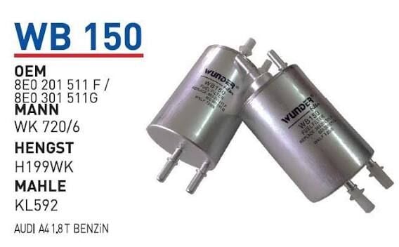 YAKIT FILTRESI AUDI A4 +CABRIOLET (8E/8H , B6+B7) 1.8 T