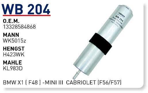 YAKIT FILTRESI BMW X1 ( F48 ) -MINI III CABRIOLET (F56/F57)