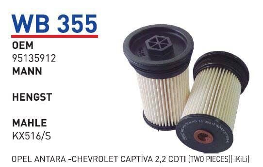 YAKIT FILTRESI OPEL ANTARA -CHEVROLET CAPTIVA 2,2 CDTI (IKILI)