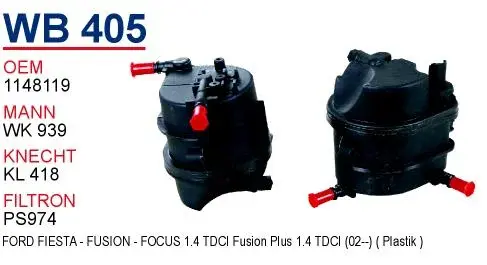 YAKIT FILTRESI FORD FiESTA CITROEN PEUGEOT 1.4 HDI HDI MÜSÜRSÜZ TIP