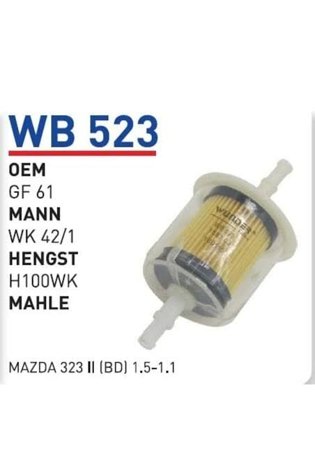 YAKIT FILTRESI PEUGEOT 404 1.6 MAZDA 323 II (BD) 1.5-1.1