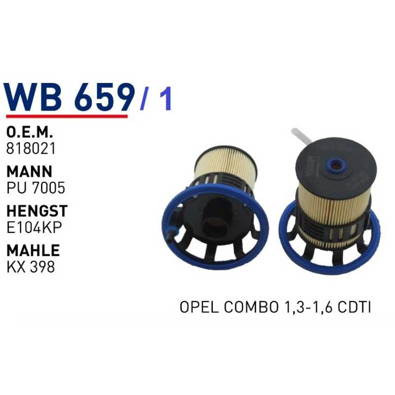 YAKIT FILTRESI FIAT DOBLO OPEL COMBO GIULIETTA 1,3-1,6-2,0 D