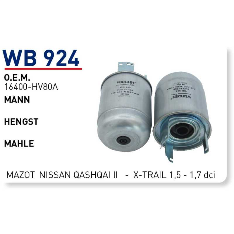 YAKIT FILTRESI NISSAN JUKE 1,5 DCI QASHQAI II - X-TRAIL 1,5 - 1,7 dci