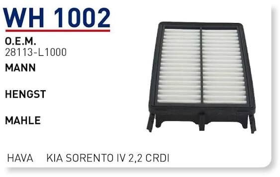 HAVA FILTRESI KIA SORENTO IV 2,2 CRDI