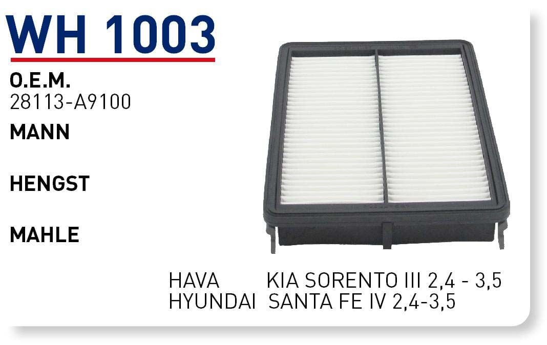 HAVA FILTRESI HYUNDAI SANTA FE IV 2,4-3,5
