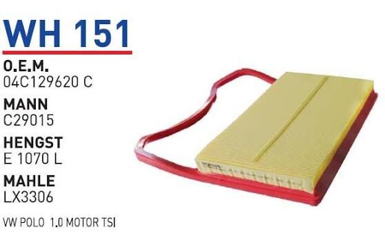 HAVA FILTRESI VOLKSWAGEN POLO V 1,0-SEAT IBIZA V 1,0-SKODA FABIA III 1.0-CITIGO