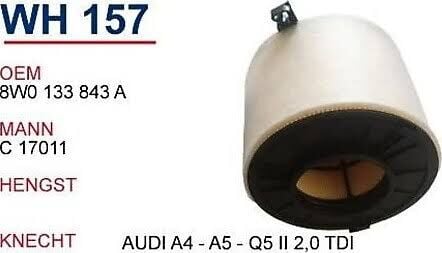 HAVA FILTRESI AUDI A4 - A5 - Q5 II 2,0 TDI