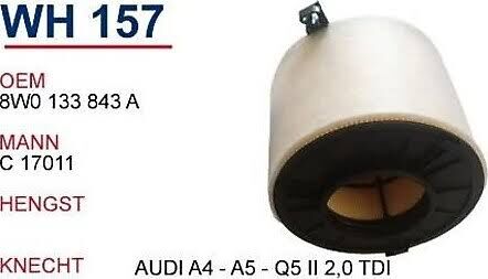 HAVA FILTRESI AUDI A4 - A5 - Q5 II 2,0 TDI