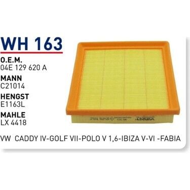 HAVA FILTRESI VOLKSWAGEN CADDY IV-GOLF VII-POLO V 1,6-IBIZA V-VI -FABIA-OCTAVIA-YETI 1,6