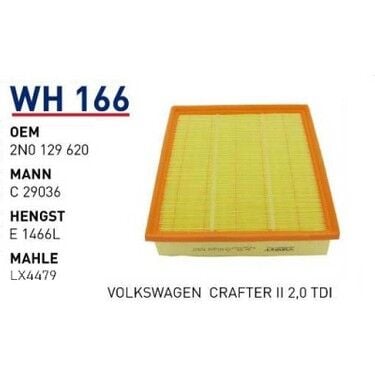 HAVA FILTRESI VOLKSWAGEN CRAFTER II 2,0 TDI