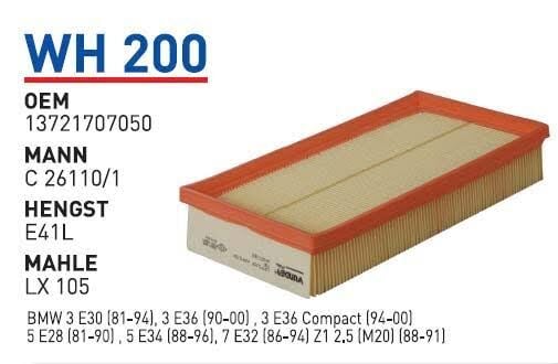 HAVA FILTRESI BMW E30 316i-318i - E36 316I-318I - E34 518I M40