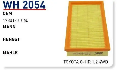 HAVA FILTRESI TOYOTA C-HR 1,2 4WD