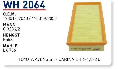 HAVA FILTRESI TOYOTA AVENSIS I - CARINA E 1,6-1,8-2,0