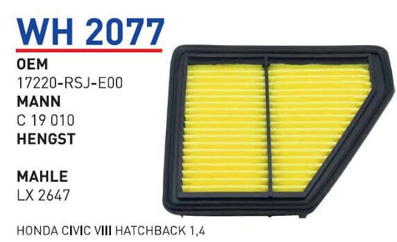 HAVA FILTRESI HONDA CIVIC VIII HATCHBACK 1,4