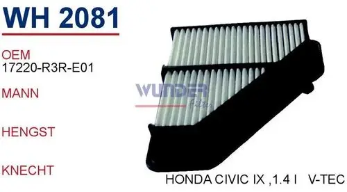 HAVA FILTRESI HONDA CIVIC IX ,1.4 I V-TEC 2012/02 - /)