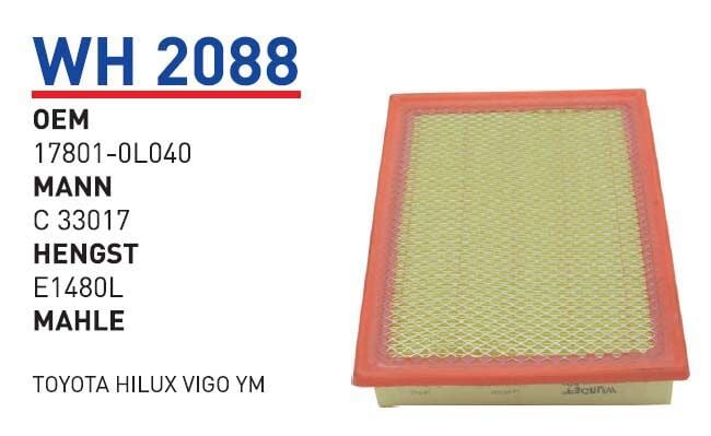 HAVA FILTRESI TOYOTA HILUX -FORTUNER 2,4 D-2,5 D-2,8 D -3,0 D