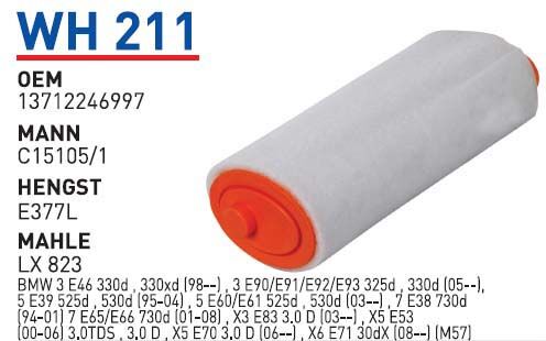 HAVA FILTRESI BMW E87 1.20d-E46 320d-E39 520d-X3-X5 M47 3.0 d LAND ROVER FREELANDER2.0 TD4
