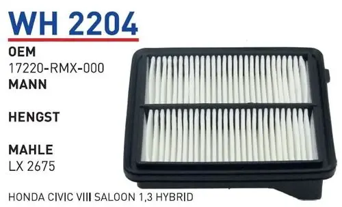 HAVA FILTRESI HONDA CIVIC VIII SALOON 1,3 HYBRID