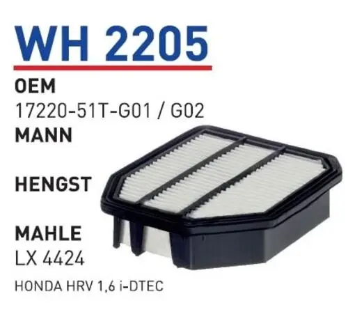 HAVA FILTRESI HONDA HRV 1,6 I-DTEC