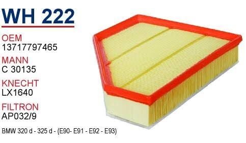 HAVA FILTRESI BMW 320d-325d [E90-E91-E92-E93]