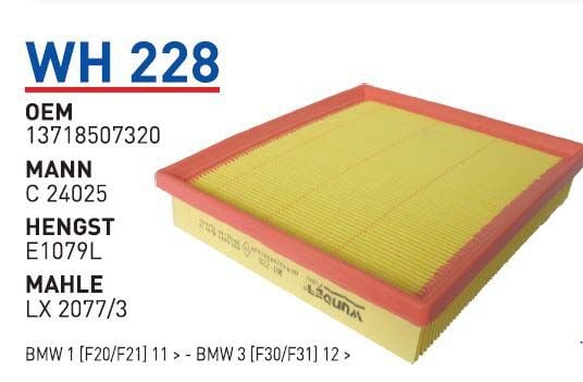 HAVA FILTRESI BMW 1 [F20/F21] 11 > - BMW 3 [F30/F31] 12 >