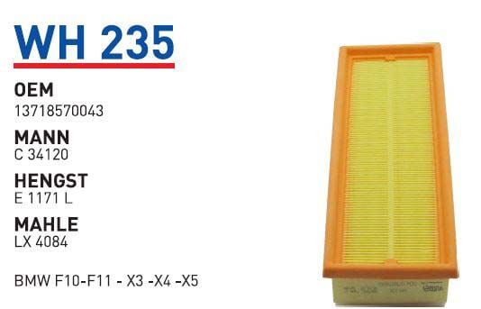 HAVA FILTRESI BMW F10-F11 - X3 -X4 -X5