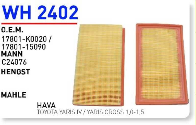 TOYOTA YARİS IV HAVA FİLTRESİ