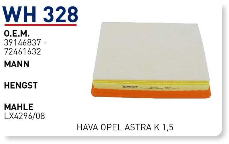 HAVA FILTRESI OPEL ASTRA K 1,5