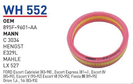 HAVA FILTRESI FORD ESCORT CL